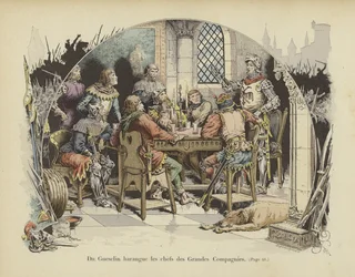 Bertrand du Guesclin haranguant les chefs des Grandes Compagnies